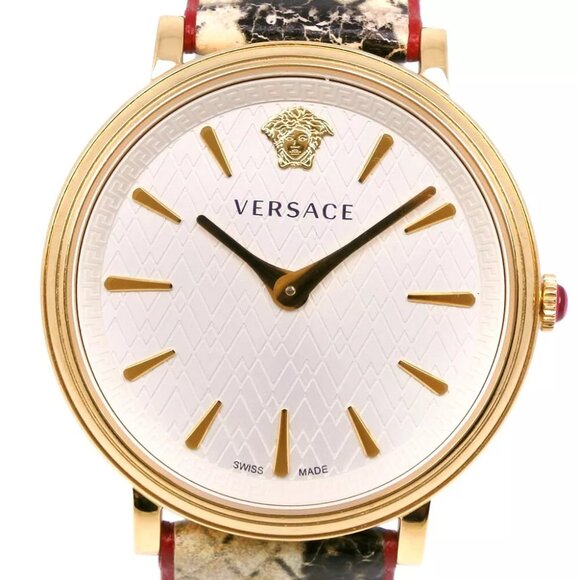 Versace Accessories - VERSACE LOVE Watches WhiteDial Stainless Steel/leather Quartz Analog displ...